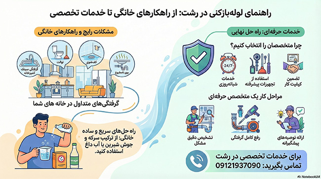 اینفوگرافی لوله بازکنی رشت